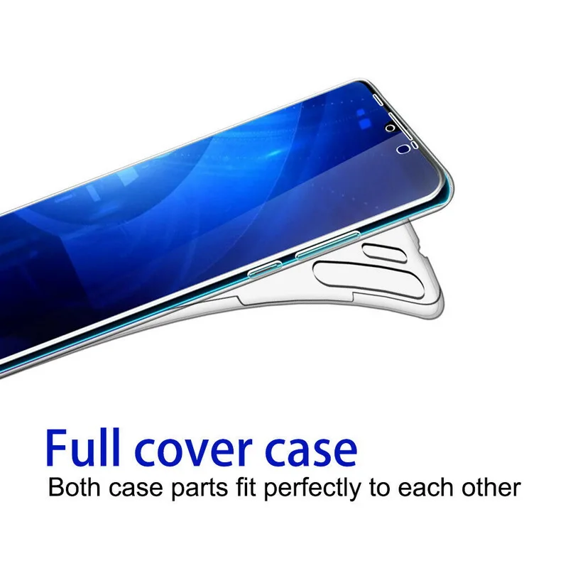 2in1 задней части всего корпуса 360 крышка чехол для телефона для huawei P30 P20 Коврики 20 10 30 Lite Honor 20 Pro 8X P Smart плюс Y9 Y6 Y7