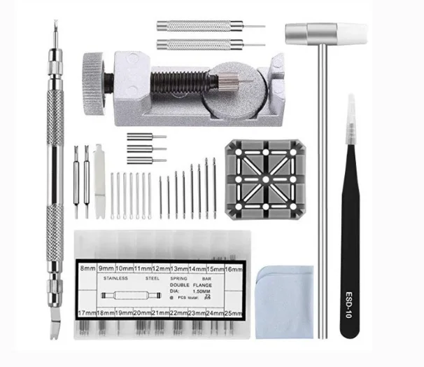 

Watch Repair Tool 296 Pieces Removable Watch Strap Cut Watch Strap Barrettes Cleaning Watch Multi-functional Packaged Combinatio