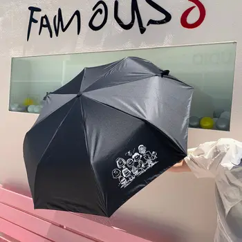 

Sunscreen Vinyl Sunny Rain Umbrella Creative Homemade Charlie Family Umbrella Summer Black Fully Automatic Umbrella
