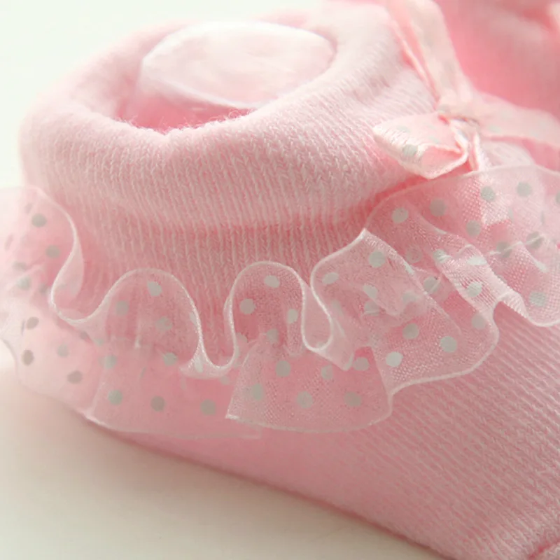 Relent Lace-up Spring And Autumn Summer Pure Cotton Infant 0-6-12 Month Baby Girls Socks BABY'S FIRST Month Women's Class A Sock