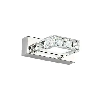 

Square K9 6W Crystal Bathroom Light Fixtures Led Bath Vanity Wall Sconces Light Bedroom Hallway Sconce Retro Indoor Wall Lamp
