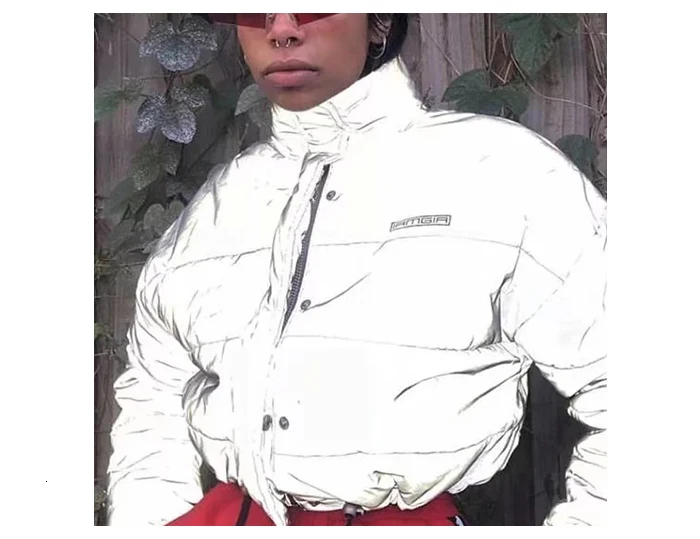 Jocoo Jolee, модный Толстый Пуловер, куртка для женщин, негабаритный, хлопок, Укороченное пальто, женская Свободная верхняя одежда на молнии