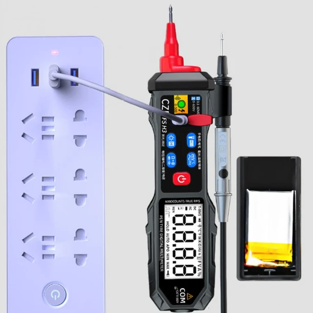 XMEQLXMZ] Mini multímetro Digital profesional probador AC/DC Volt Tester  electricista huangjie unisex