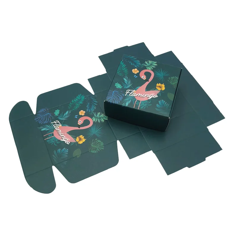 Красивые цветочные бумажные коробки ремесла ювелирных изделий Подарочная упаковка для конфет вечерние коробки - Цвет: 04 Flamingo