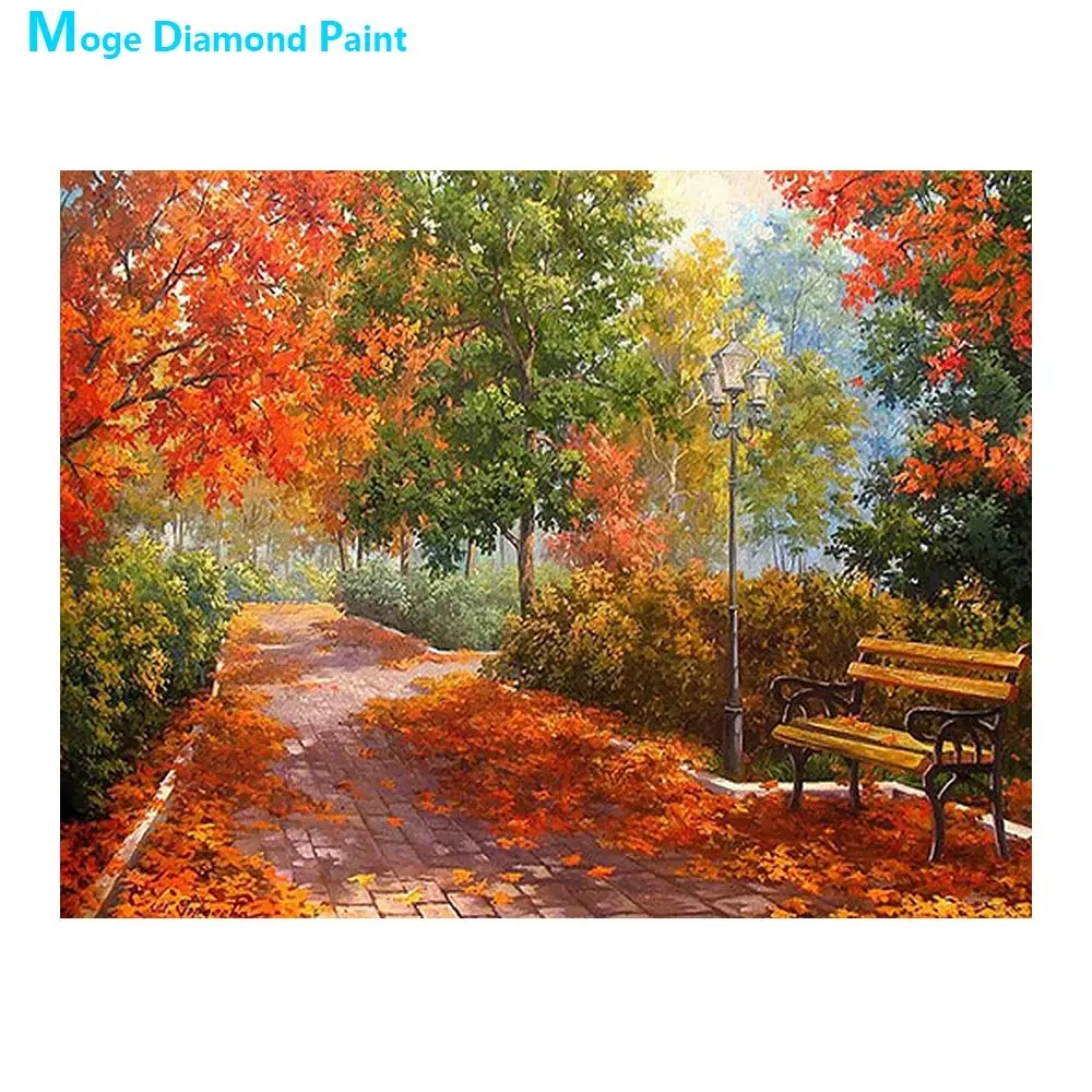 

Autumn Landscape Trees Diamond Painting scenic Round Full Drill 5D nouveaute Mosaic Embroidery DIY Cross Stitch home decor gifts