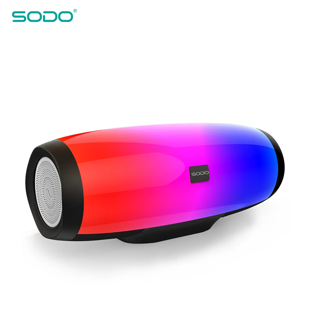 

SODO Bluetooth Speaker stereo Radio U Disk Plays LED Light TF broadcast Bluetooth Speaker TWS Interconnected Charging Sound box