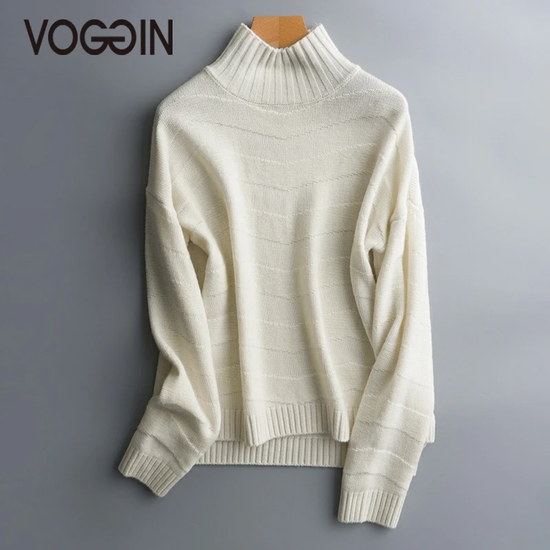 

VOGGIN pure wool sweater ladies jumper women turtleneck sweaters casual wear leisure new collection