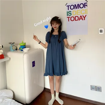 

PX2288 Puff sleeve thin dress women