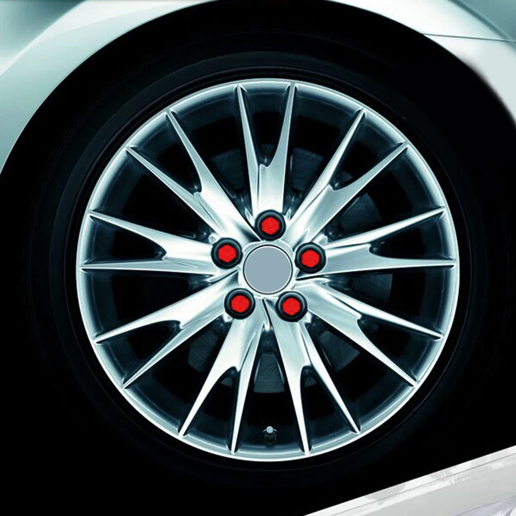 Pack of 20 Car Wheel Tire Screw Protect Bolt Cover Nut Cap Lug 17mm Silicone Various Colors