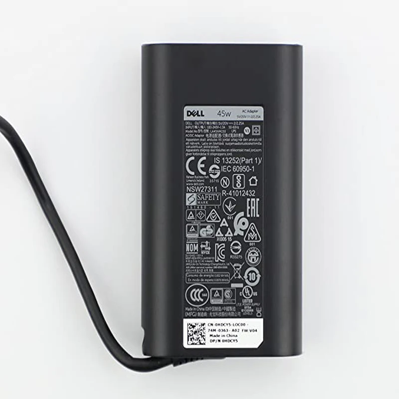 Новый оригинальный адаптер переменного тока 45 Вт type-c Latitude для Dell Inspiron 15 (3521) (3537) 5000