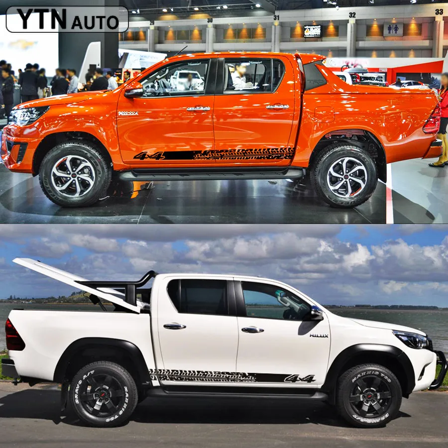 Автомобильные аксессуары 2 шт. Пикап 4x4 Боковая дверь полосатые наклейки
