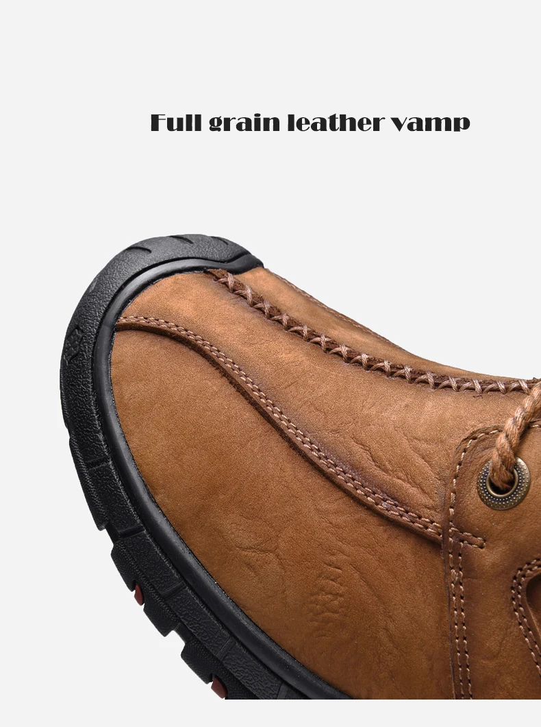 Handmade High Quality Men Shoes Spring Autumn Natural Leather Casual Shoes Flats Breathable Outdoor Shoes Men