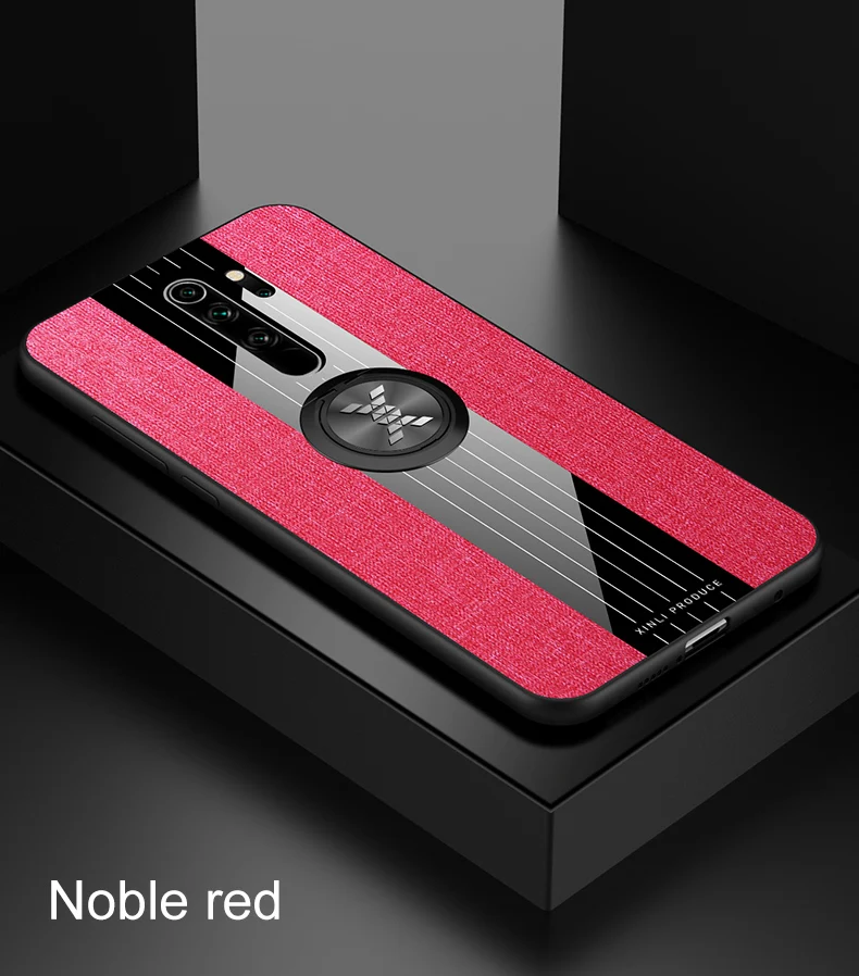 Противоударный чехол для Xiaomi redmi note 8, чехол с магнитным кольцом, мягкая рамка, ткань, Твердый Чехол для redmi note 8 Pro, чехол