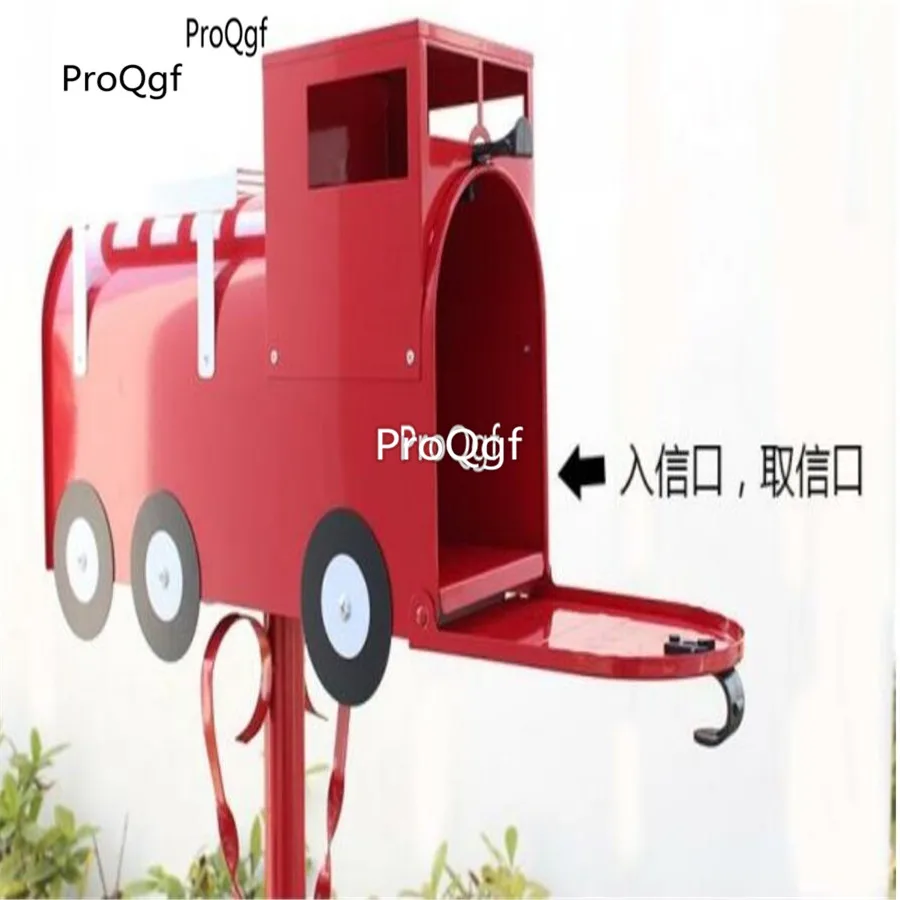 Ngryise 1 Set stand red united states bus shape garden door use mail box post box
