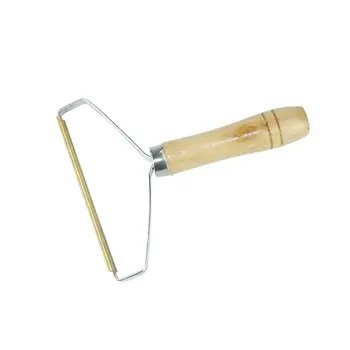 

Portable Lint Remover Wooden + Copper Strong Power Clothes Fuzz Fabric Shaver Removing Roller Brush Tool 1 Piece