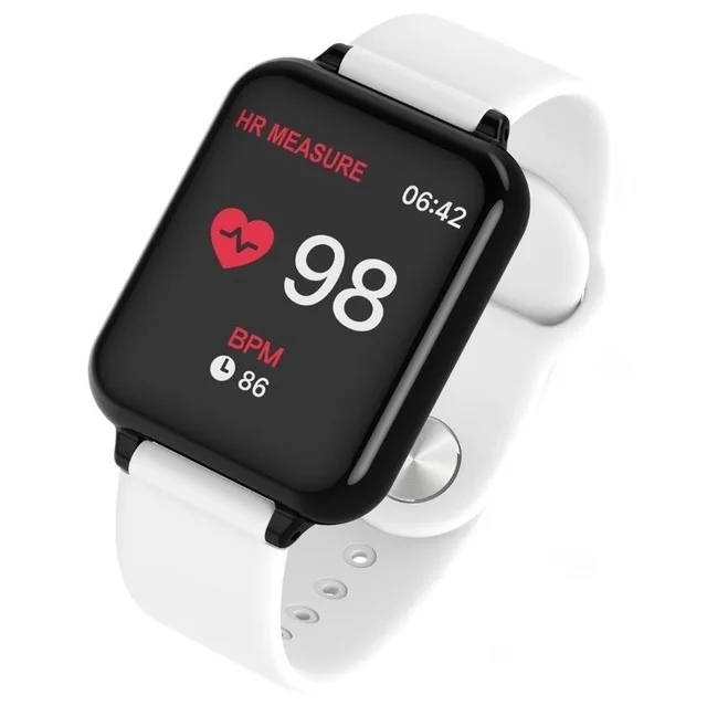 B57 умные часы водонепроницаемые спортивные для iphone телефон Smartwatch монитор сердечного ритма функции кровяного давления для женщин мужчин малыш - Цвет: B57 White