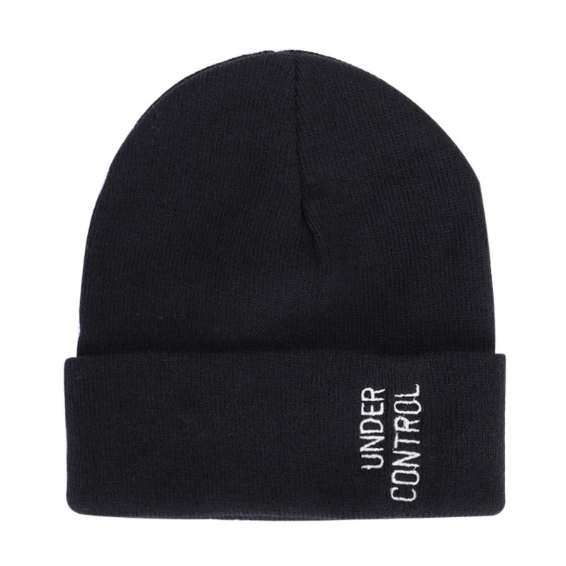 Fashion Winter Hats for Woman Casual Beanies for Men Women Warm Knitted Winter Hat Fashion Solid Hip-hop Beanie Hat Unisex Cap - Цвет: Black