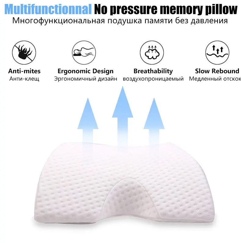 Анти-давление дизайн руки пены памяти сна подушка памяти Медленный отскок Подушка надувная новая подушка здоровье шеи пара ворс подушка