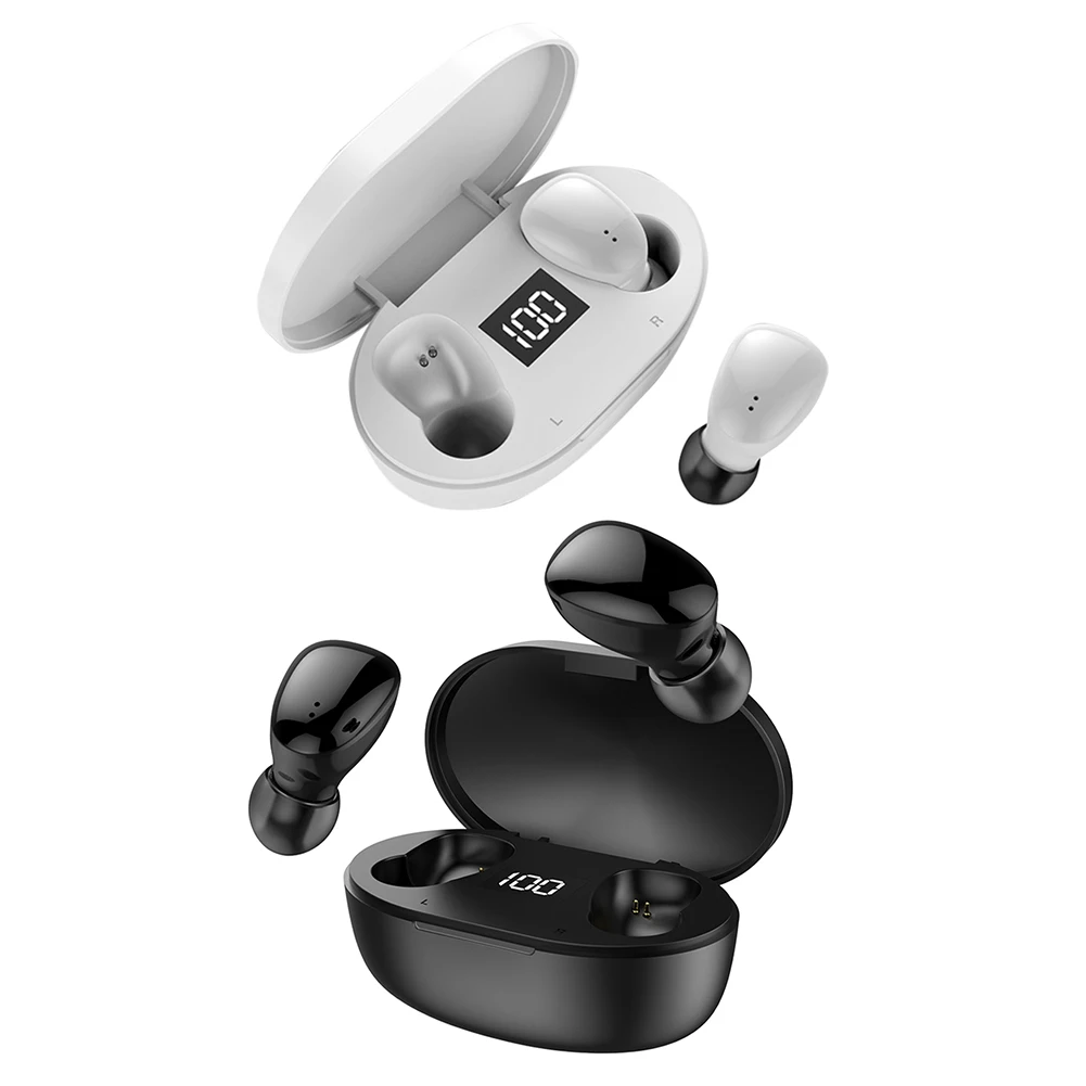 Wireless Stereo Headphones with Mic TWS Bluetooth Earbuds for Phone Laptop PC Sports Fitness Wireless Headsets Stereo