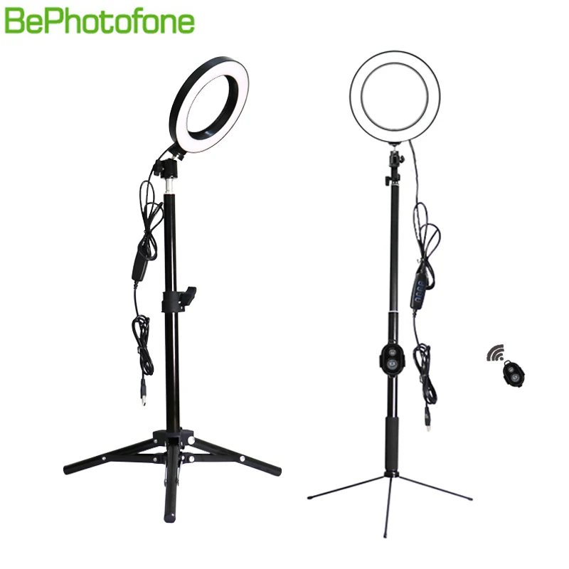  BePotofone Photo Studio Phone Video mini desktop table LED Ring Light 5500K 50cm height Photography - 32921236410