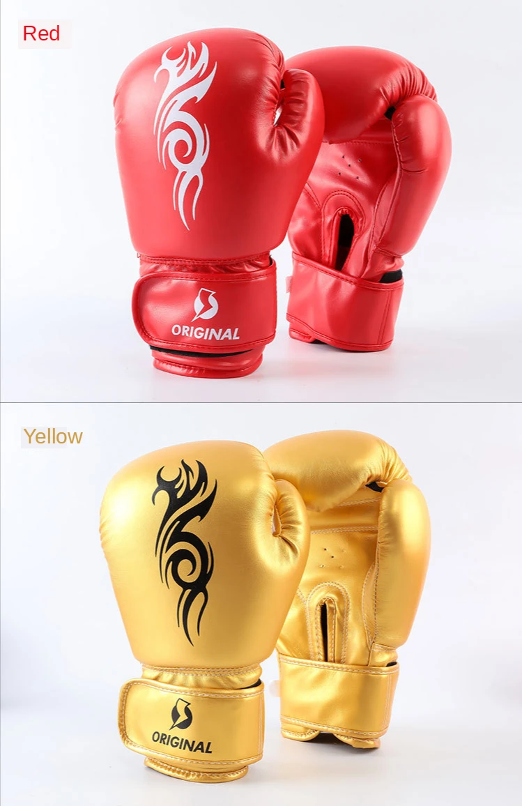 

8oz 10oz 12oz 14oz Boxing Gloves PU Leather Muay Thai Guantes De Boxeo Free Fight MMA Sandbag Training Glove For Men Women Kids