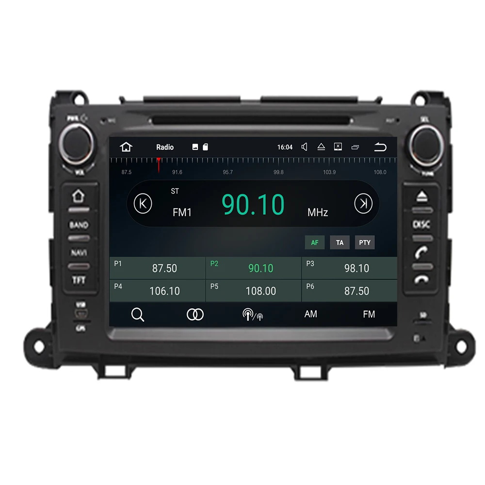 Восьмиядерный 2 Din Android 10 автомобильное радио для Toyota Sienna 2010 2011 2012 2013 2014 GPS