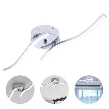 

1PC LED Two-fork Ceiling Light LED Wave Ceiling Light Decorative Ceiling Lamp Abnormity Ceiling Lamp for Home Indoor Hotel