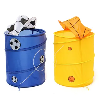 

Foldable Football Laundry Basket Pop Up Hamper Washing Clothes Storage Bag Kids Toys Storage Bin Bathroom Clothes Organizer