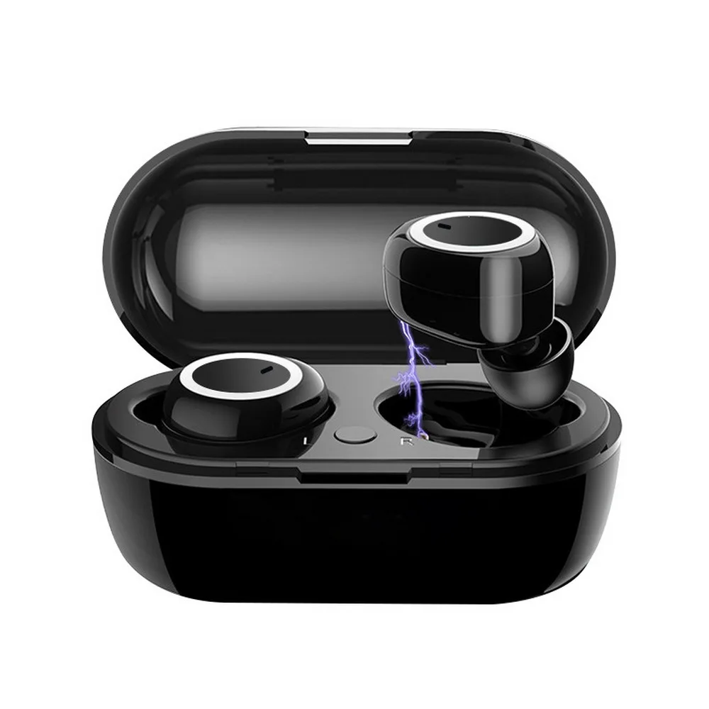 Bluetooth гарнитура беспроводная бинауральная спортивная черная технология стерео