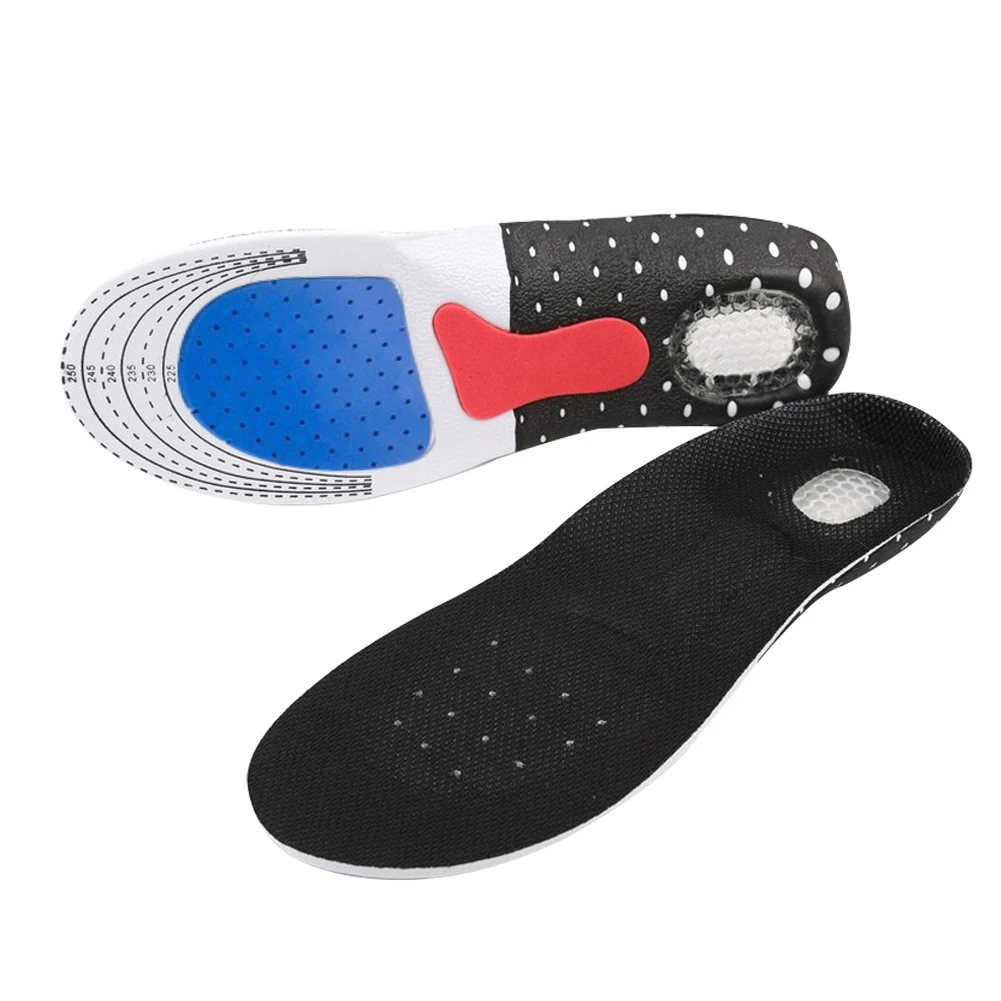 

1 Pair Arch Support Thickened Running Unisex Shock Absorbent Basketball Football Breathable Flat Foot Sports Insoles Honeycomb