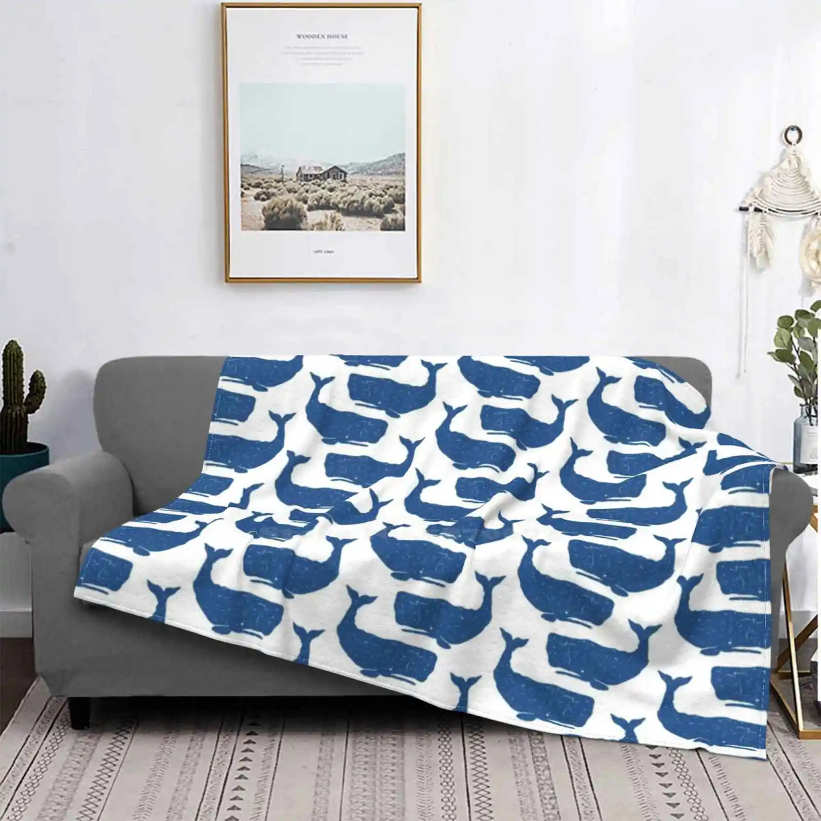 Moby Dick Captain Ahab Whale Watching Coperta Soft Warm Travel Coperta Portatile Moby Dick Mann Melville Ahab Captain Wholes