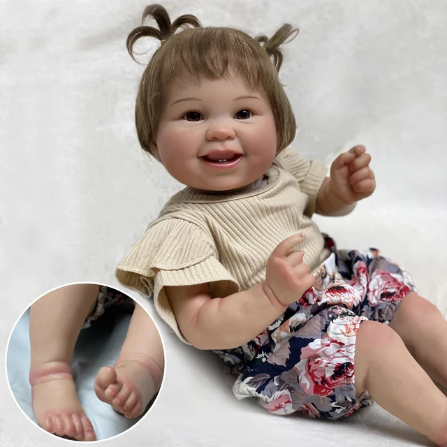 Boneca Bebê Tipo Reborn Bebê Realista+ Kit C Acessórios 14