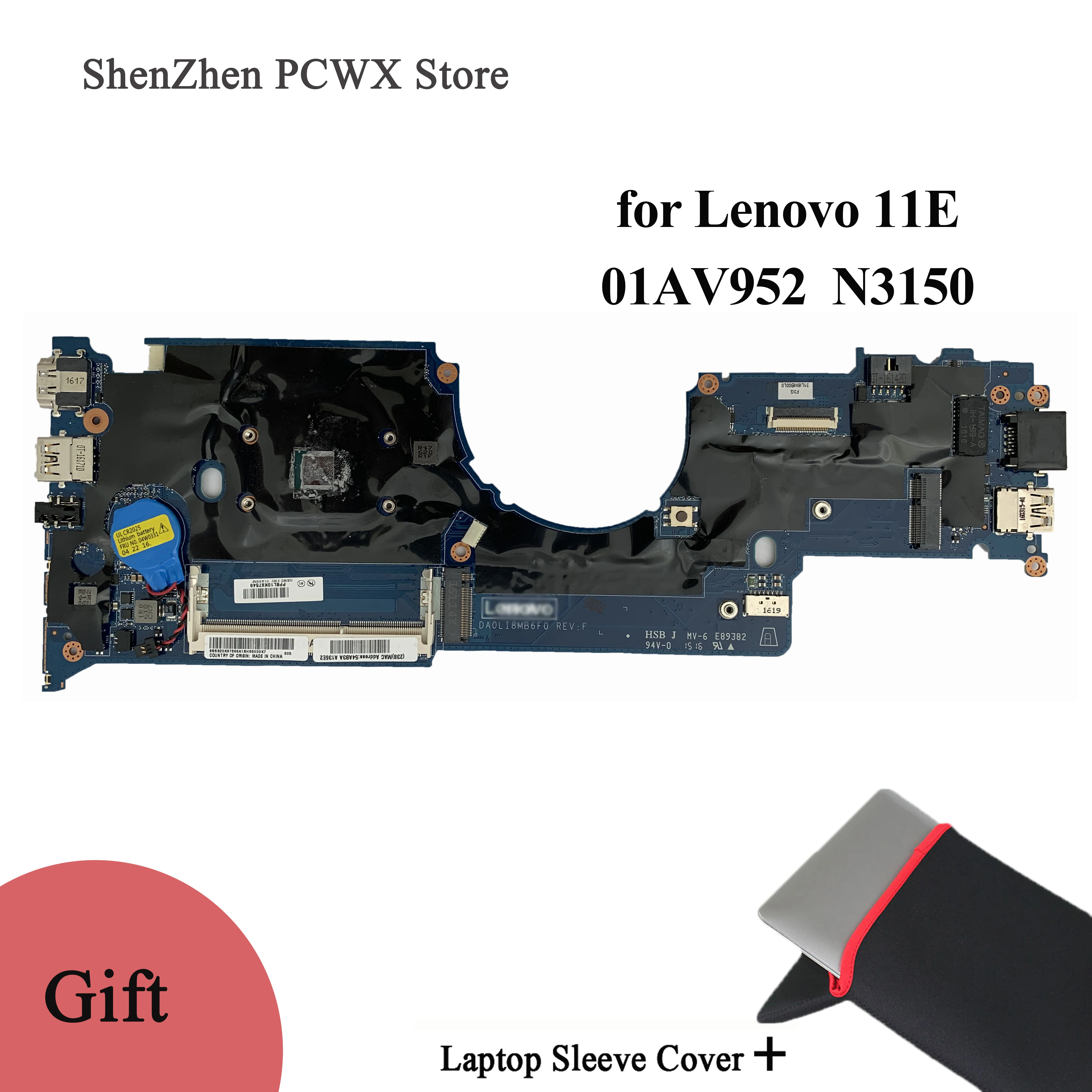 

for Lenovo ThinkPad yoga 11E 01AV952 Laptop Mainboard DA0LI8MB6F0 with CPU N3150 Notebook Motherboard 100% fully Tested
