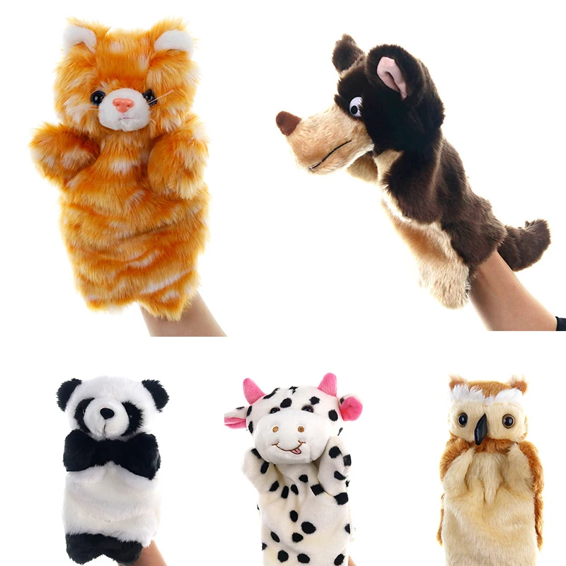 Soft Toy Dolls Hand-Puppets Plush-Doll-Story Animal Kids for Children Gifts Playing Stuffed