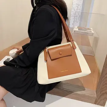 

Special Pocket Design PU Leather Handbags for Women 2020 Branded Shoulder Handbag Female Travel Trend Lady Tote Fashion Hand Bag