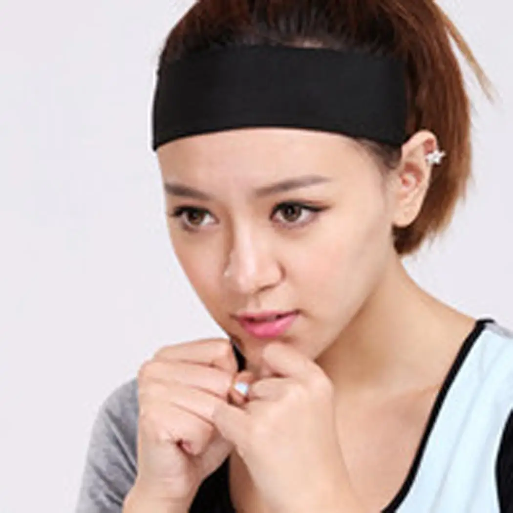 

Outdoor Sport Headband Breathable Soft Solid Color Exercise Sweatband Windproof Running Riding Cycling Yoga Fitness Hair Band