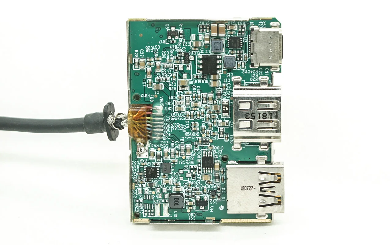 华硕Asus mini Dock扩展坞三合一拆解报告USB3.0 PD协议 55瓦供电type-c转HDMI 4K 高清2048*1152 30Hz 无法检测 固件更新 解决方法