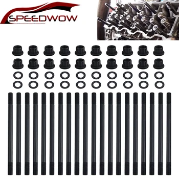 

SPEEDWOW 1 Set Head Studs Replacement Kit For Ford F250 F350 6.0L V8 Diesel OE 250-4202 8740 Chrome Steel