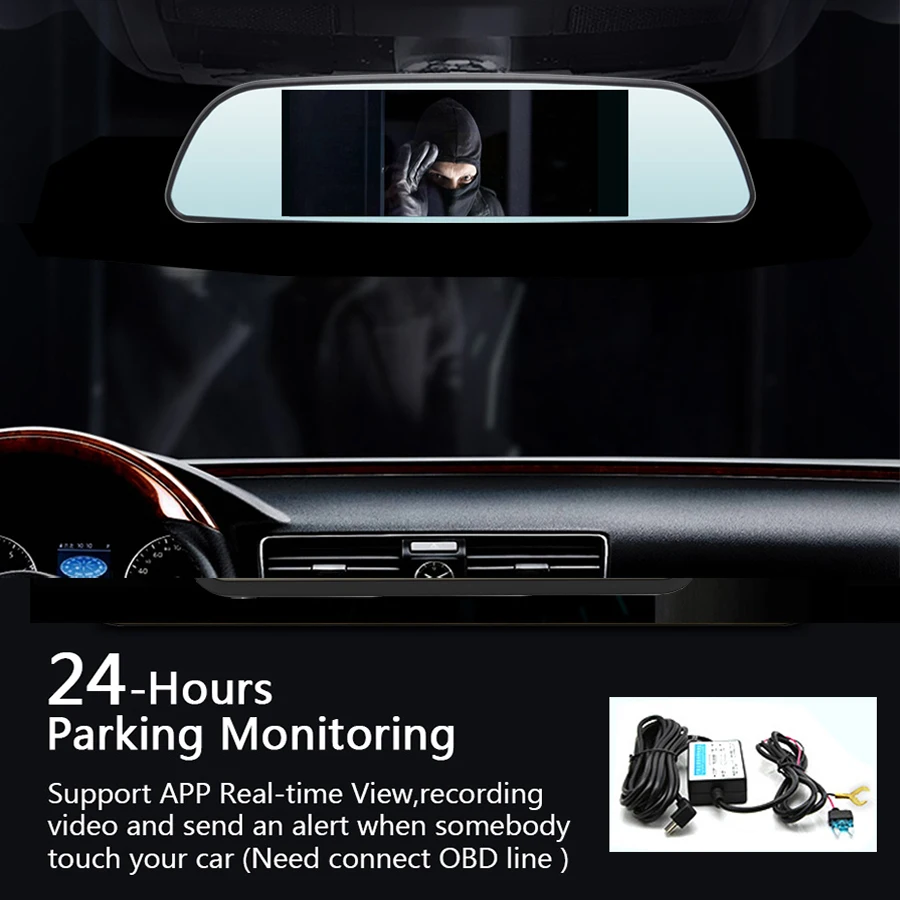 Автомобильный видеорегистратор Anfilite 3G Mirror 6 5 &quotIPS Dash Cam Full HD 1080 P камера Android 0 GPS