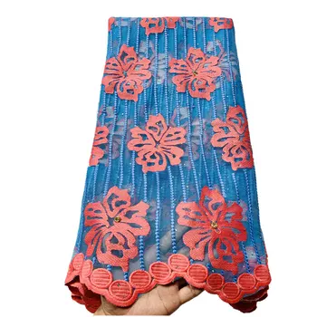 

2020 Latest French Nigerian Lace Fabrics High Quality Tulle African Lace Fabric for Wedding Stones French Tulle Lace