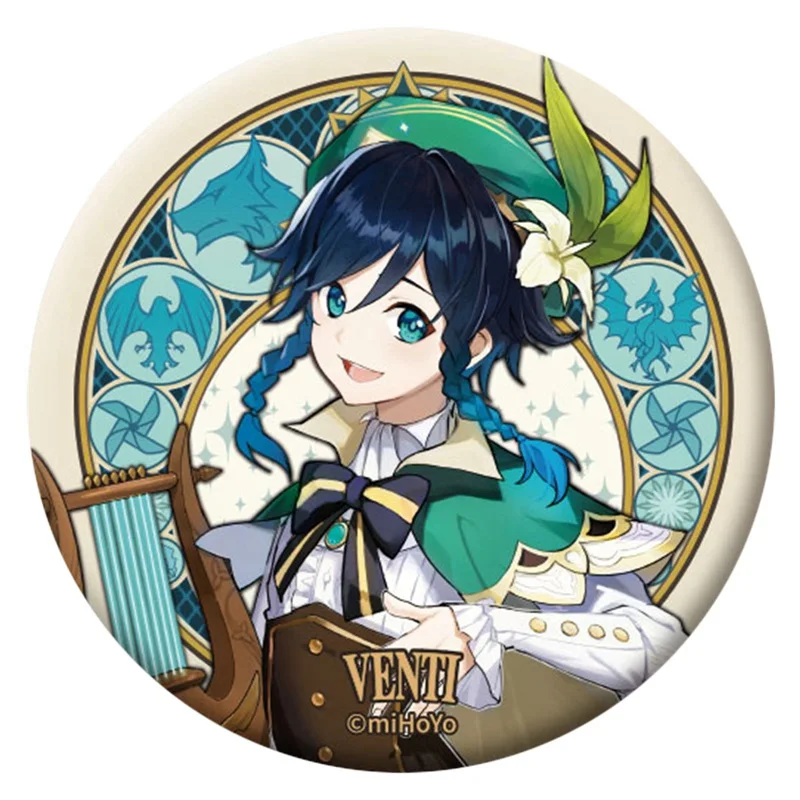 Free Shipping 58mm Online Game Genshin Impact Brooch Pin Cosplay Badge Accessories For Clothes Backpack Decoration gift