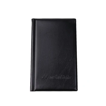 

120 Cards Faux Leather Business Name ID Credit Card Holder Book Keeper Organizer