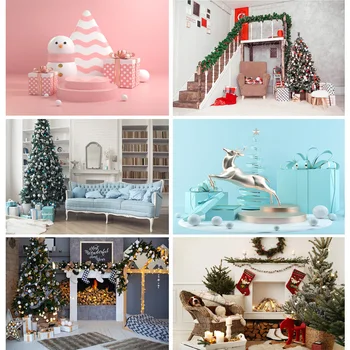 

Christmas Photography Backdrops Room Tree Party Decor Baby Portrait Photo Background For Photo Studio Props 20106ZSD-06