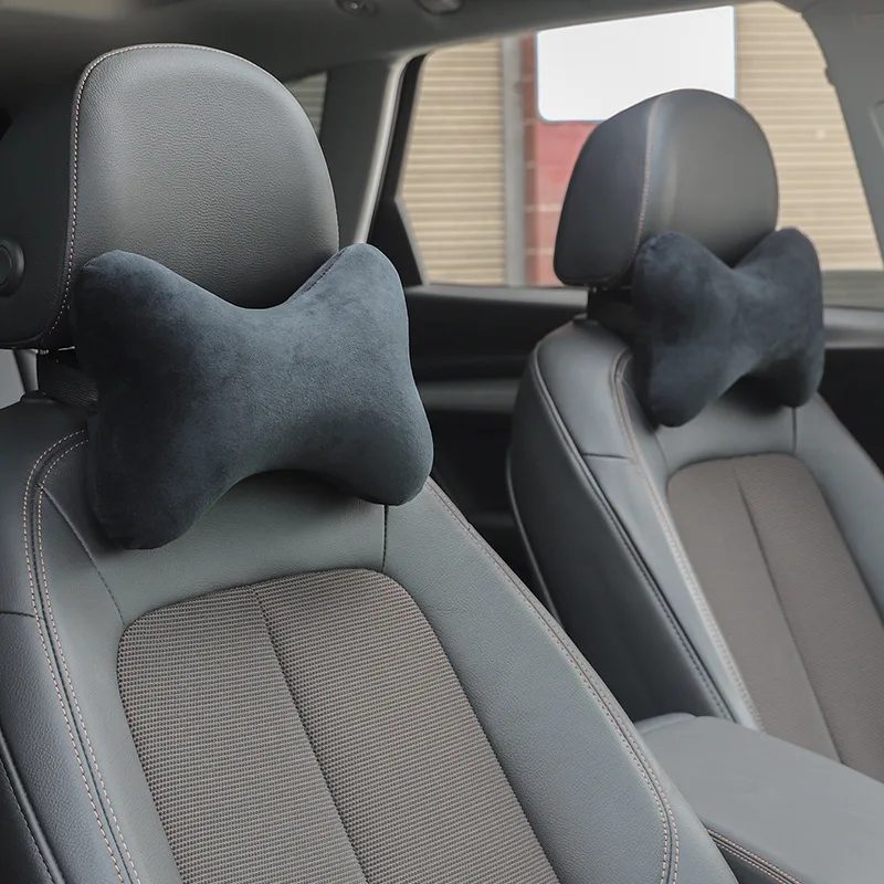 Car Neck Headrest Pillow Memory Foam Car Seat Neck Pillow Breathable  Crystal Velvet Head And Neck Support For Sleep Pillow