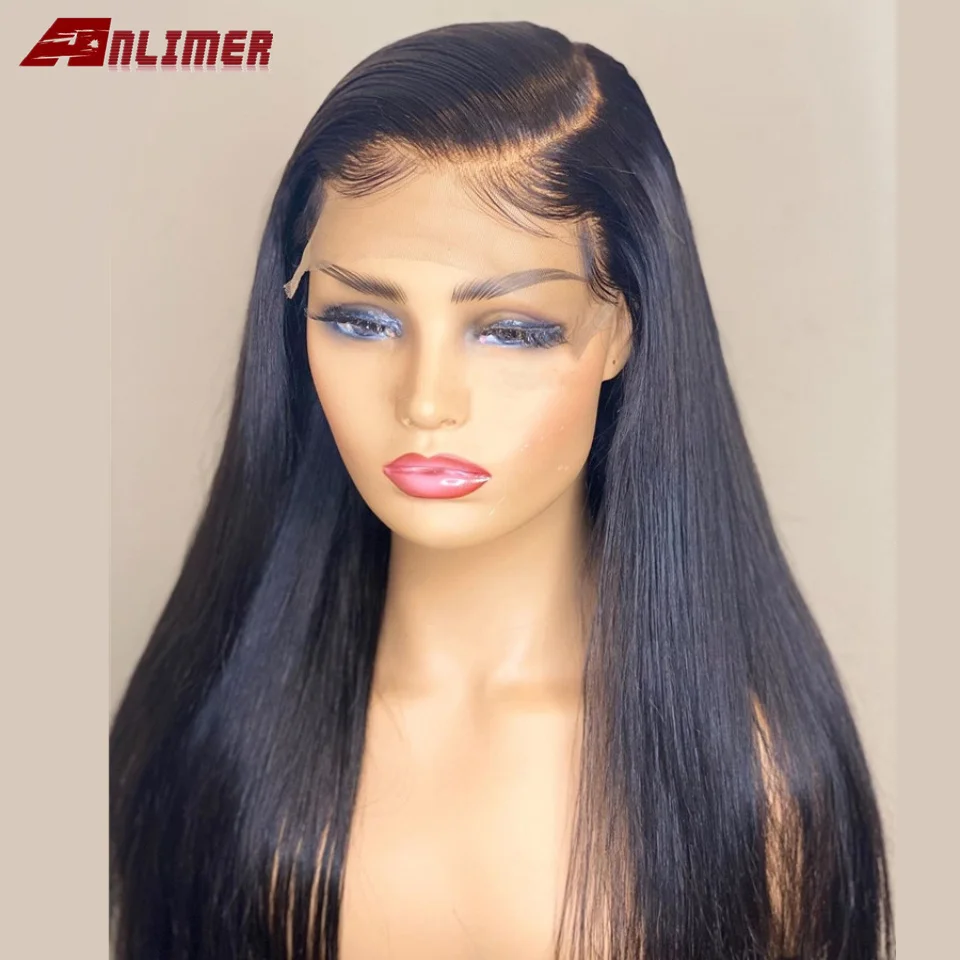 Brasileiro em Linha Base de Seda do Laço Perucas de Cabelo Frontal do Laço Reta Frente Humano Natural Remy Cabelo 13x4 8-26 Polegada 5x5 Cor 3 Apliques e perucas