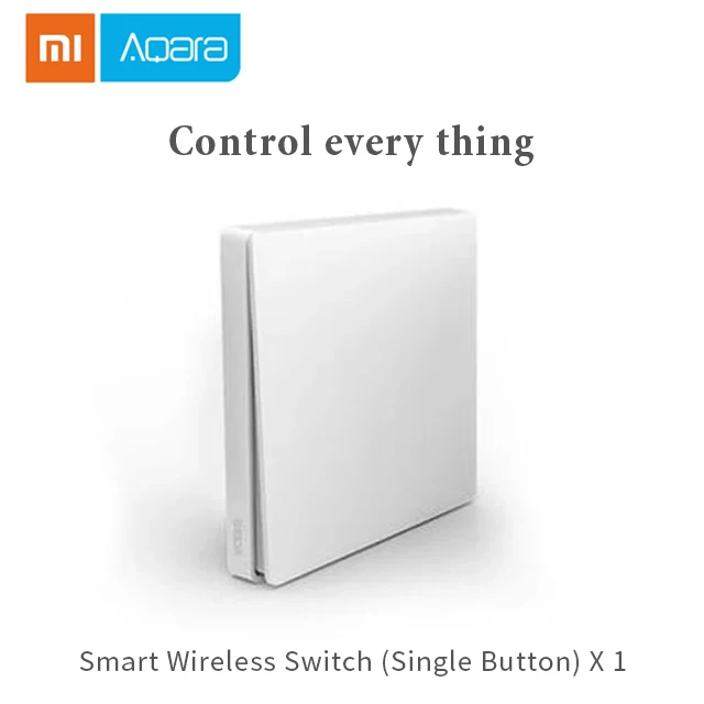 Xiaomi Aqara настенный выключатель Умный дом беспроводной ключ настенный выключатель Zero Line Fire ZigBee версия работает с Mijia/Apple HomeKit APP - Цвет: Smart Switch Single