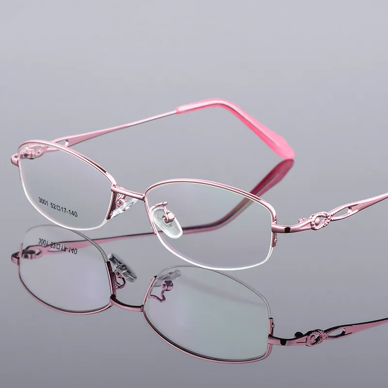 

Half Rimless Eyeglasses Frame Optical Prescription Semi-Rim Glasses Frame For Women's Eyewear Female Armacao Oculo