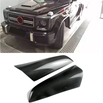 

NEW-Carbon Fiber Front Headlights Eyebrow Eyelid Sticker for Mercedes Benz G Class W463 G500 G55 G63 G65 1990-2018