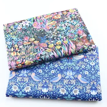 

Japanese Style Retro Flowers Birds 100% Cotton Twill Fabric Sewing Quilting Cover Bed Sheet Handmade Patchwork Cloth