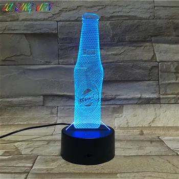 

Beer Bottle 3d Night Light LED Touch Sensor Living Room luminaria Light Drop Shipping Gift Battery Night Light Table Lamp USB